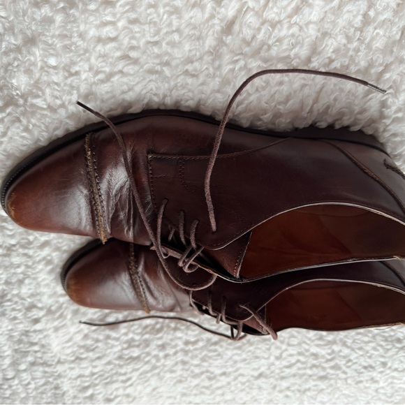 Madewell English Saddle Brown Leather Cap Toe Lace-Up Oxfords – Women’s (Size 9) - Picture 10 of 13